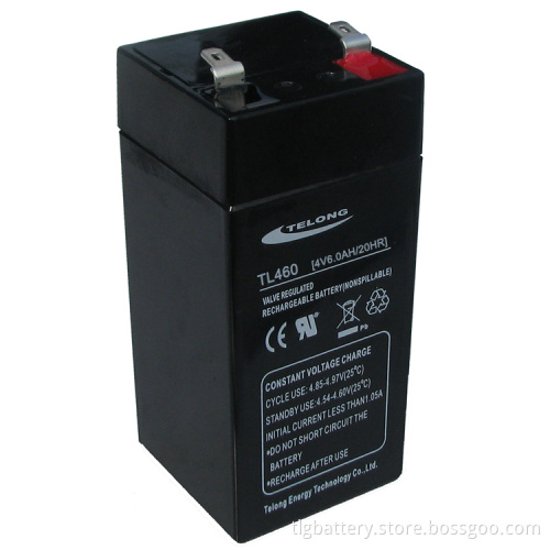4V6ah Rechargeable AGM Maintenance Free Lead Acid Battery for Electric Tools Portable Lamp